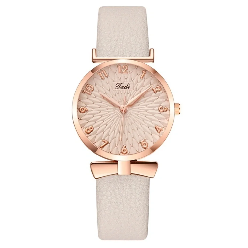 *ALOHI* Beige x Rose Gold Simple Fashion Quartz Watch